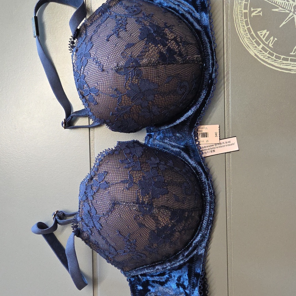Victoria's Secret Midnight Blue Lace Bra